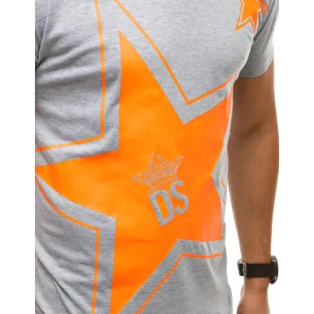 Svetlošedé tričko s potlačou DS STAR