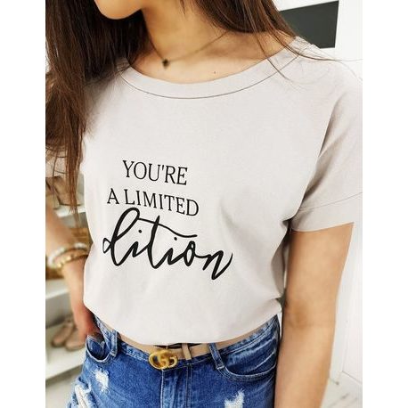 Originálne béžové dámske tričko You're A Limited