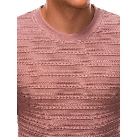 Bavlnený sveter v ružovej farbe E208