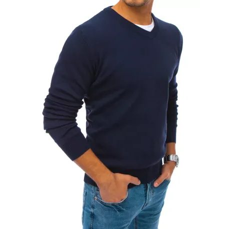 Elegantný granátový sveter s véčkovým výstrihom