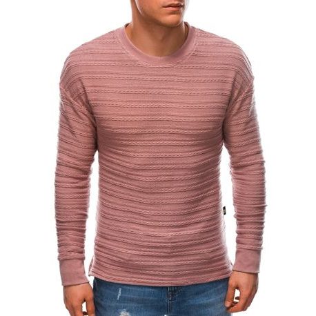 Bavlnený sveter v ružovej farbe E208
