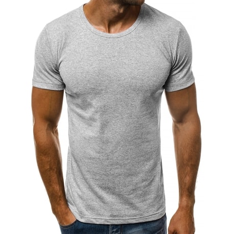 Šedé jednoduché štýlové tričko  O/1208Z