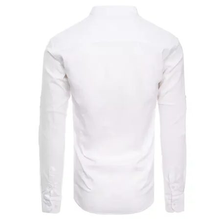 Melanžová dlhá košeľa v bielej farbe