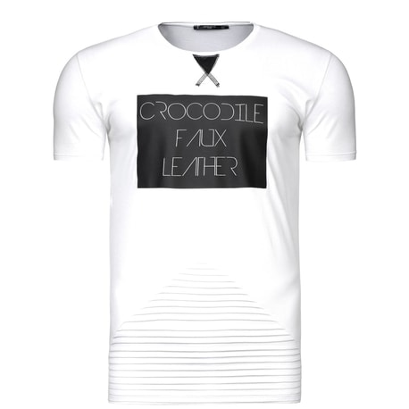 Štýlové biele tričko Athletic 9032