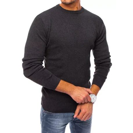 Tmavošedý jednoduchý sveter