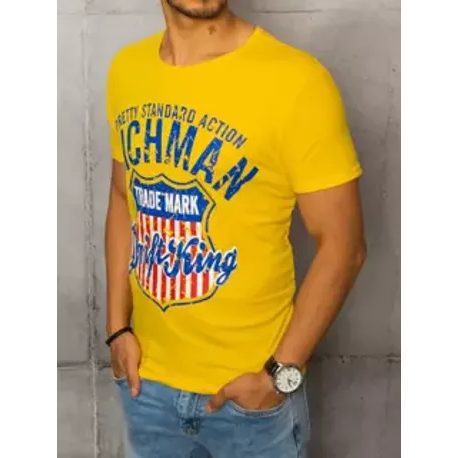 Štýlové žlté tričko s potlačou Richman