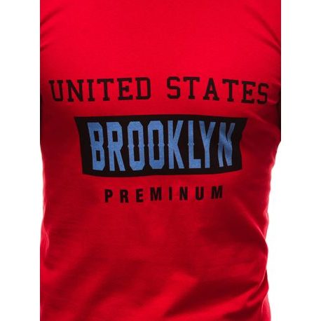 Štýlové tričko v červenej farbe S1404