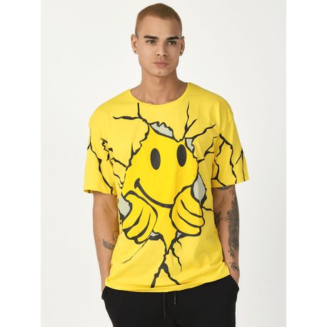 Trendové žlté tričko so smajlíkom MR/21537