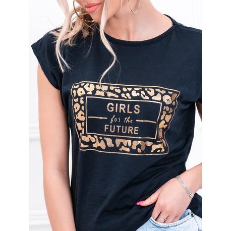 Tmavo granátové dámske trendy tričko s potlačou SLR032