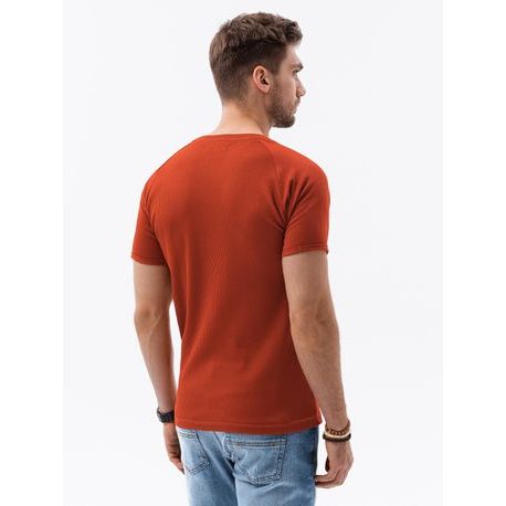 Jednoduché tričko v tehlovej farbe S1182