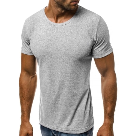 Šedé jednoduché štýlové tričko  O/1208Z