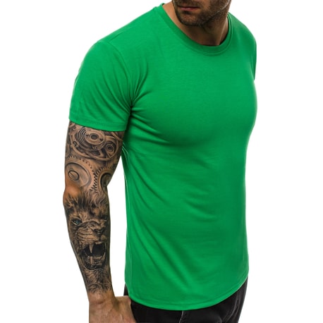 Jednoduché zelené pánske tričko JS/712005Z