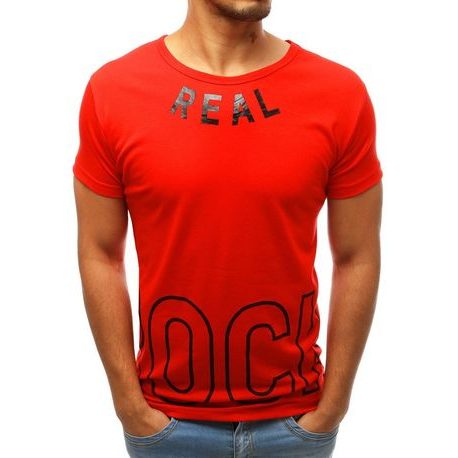 Červené tričko s potlačou