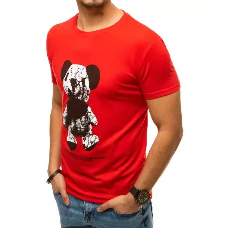 Červené tričko s potlačou Macík