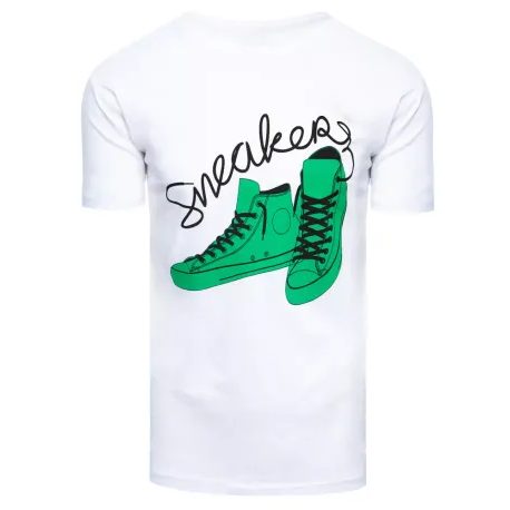 Moderné bavlnené biele tričko Sneakers
