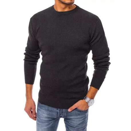 Tmavošedý jednoduchý sveter