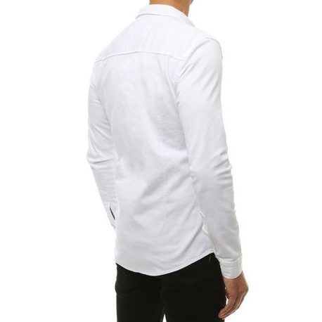 Košeľa s dlhým rukávom v bielej farbe
