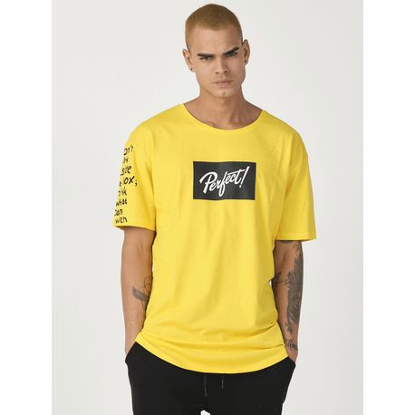 Žlté tričko s potlačou Perfect MR/21550