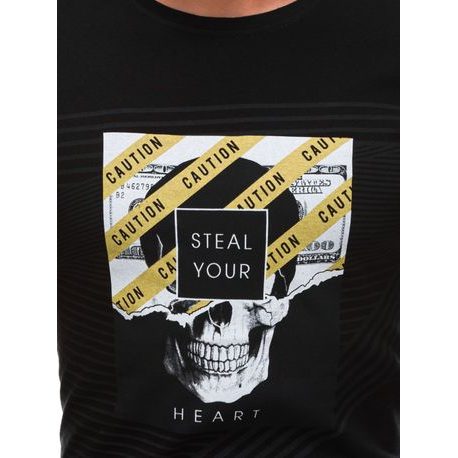 Zaujímavé čierne tričko Steal Your Heart S1469