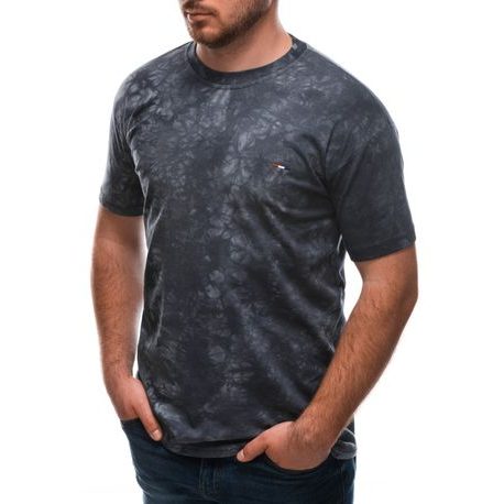 Zaujímavé tmavošedé bavlnené tričko S1657