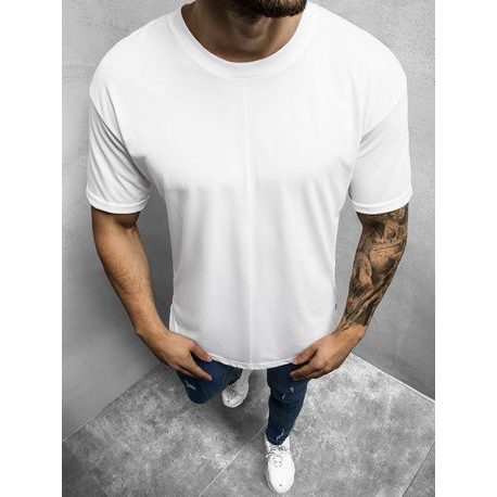 Biele tričko s krátkym rukávom MR/21576Z