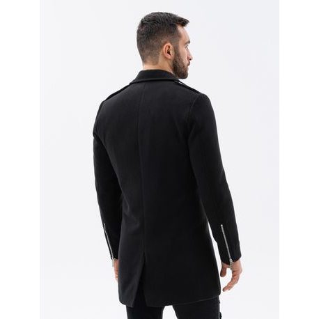 Originálny kabát v čiernej farbe C537