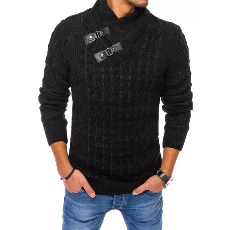 Čierny jedinečný sveter