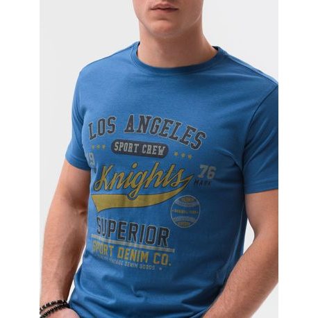 Pohodlné modré tričko Los Angeles S1434 V-23A