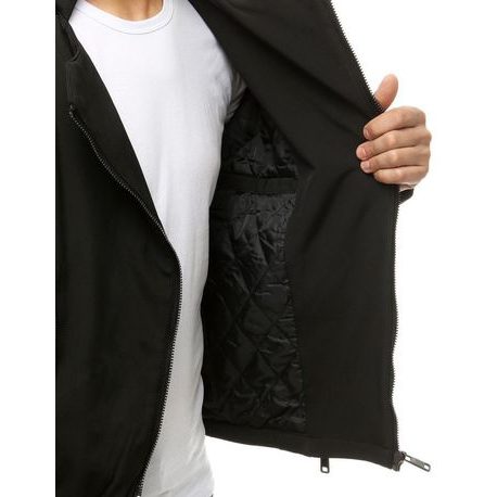 Prechodná trendová bunda v čiernej farbe