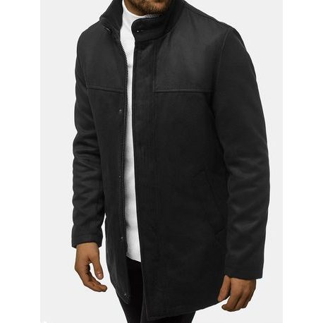 Moderný kabát v čiernej farbe JS/79M3132Z