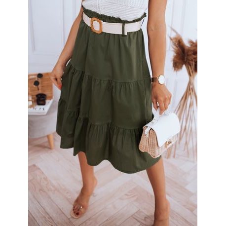 Trendy midi sukňa Randina v zelenej farbe
