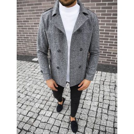 Originálny šedý kabát O/5627-2