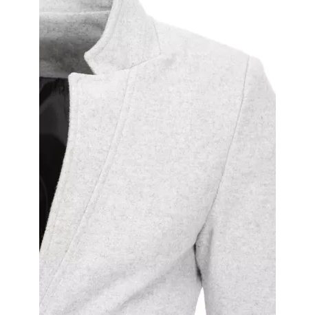 Svetlo-šedý jednoradový kabát