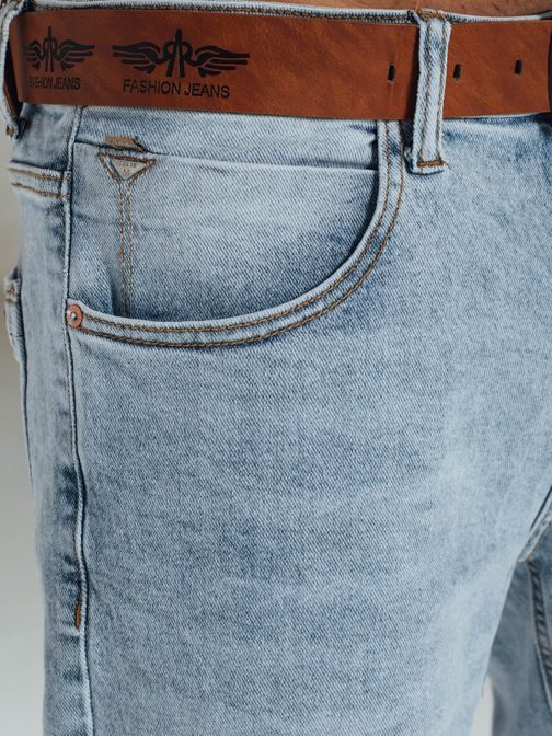 Trendy svetlé modré rifľové kraťasy