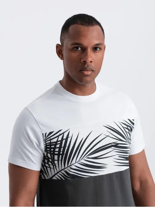 Grafitové tričko s letnou potlačou V2 TSPT-0177