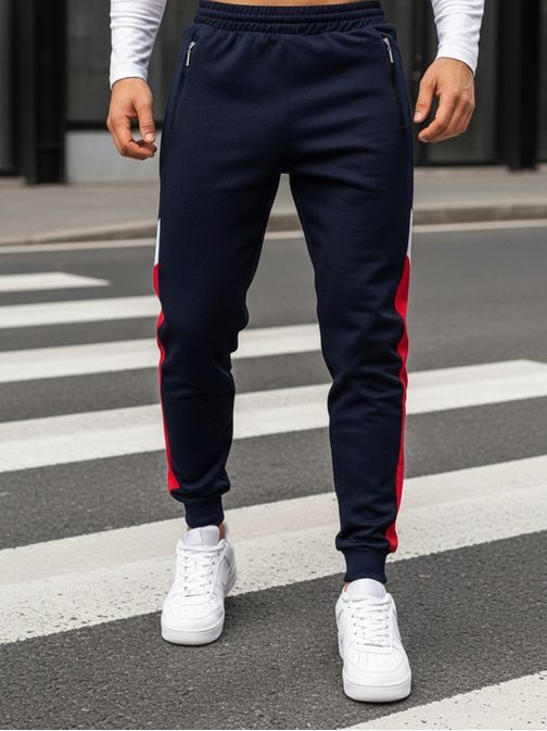 Trendové tepláky v granátovej farbe