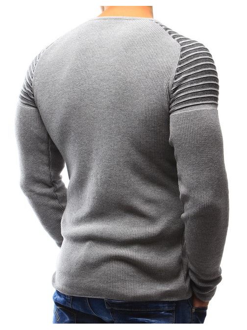 Nápaditý sivý pánsky sveter