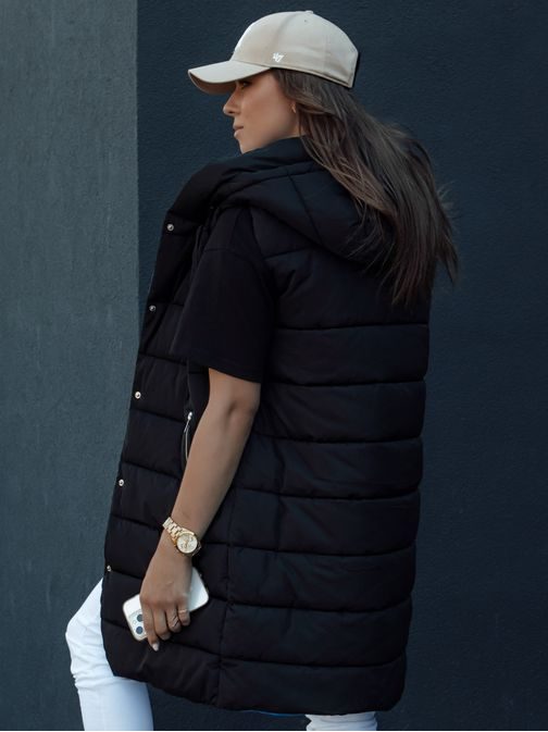 Trendy čierna dámska vesta Chester