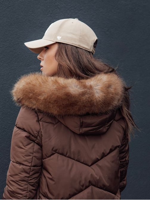 Dámska zimná hnedá bunda s kapucňou Wayward