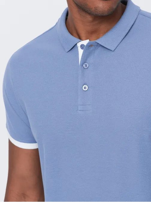 Nadčasová pánska denim polokošeľa V3 POSS-0113
