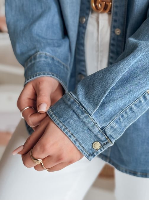 Oversize jeansová košeľa modrá