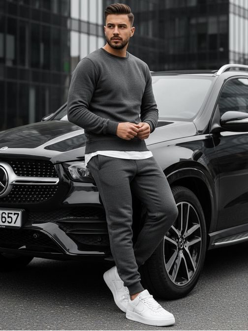 Antracitová pánska mikina