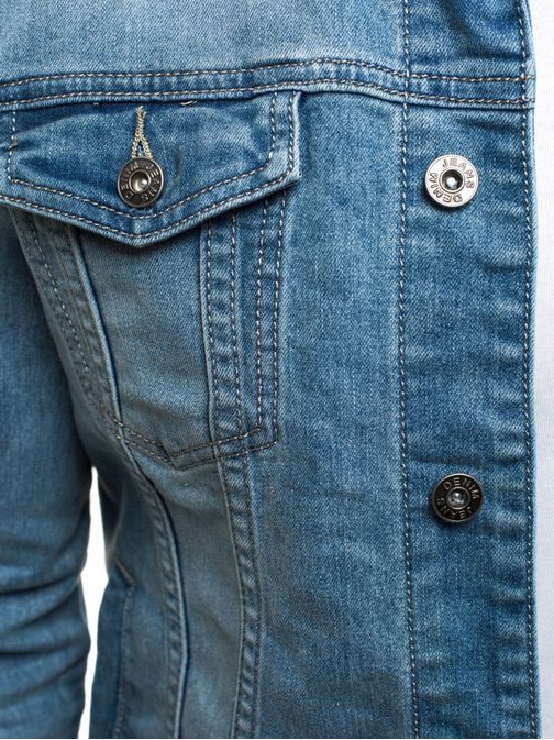 Štýlová tmavo-modrá pánska bunda z džínsoviny ADREXX 31216