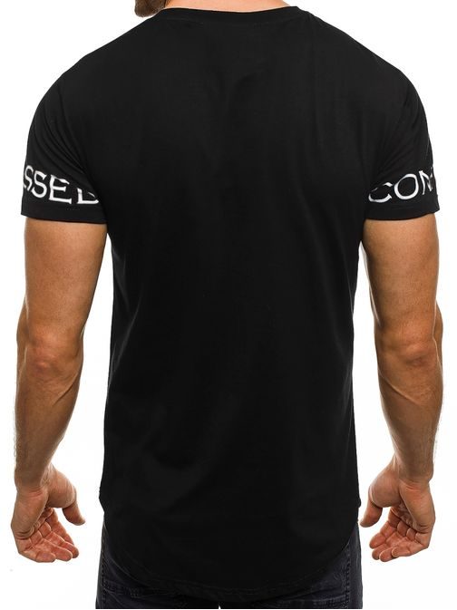 Čierne tričko s potlačou CONFESSED J.STYLE SS165