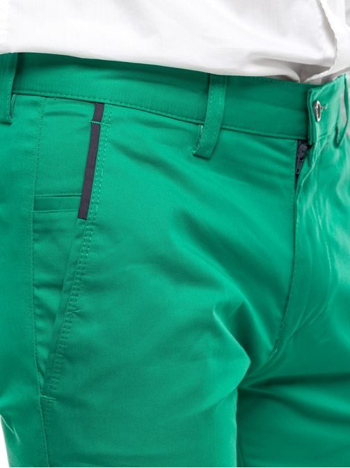Zelené chinos nohavice s lemovanými vreckami BLACK ROCK 208