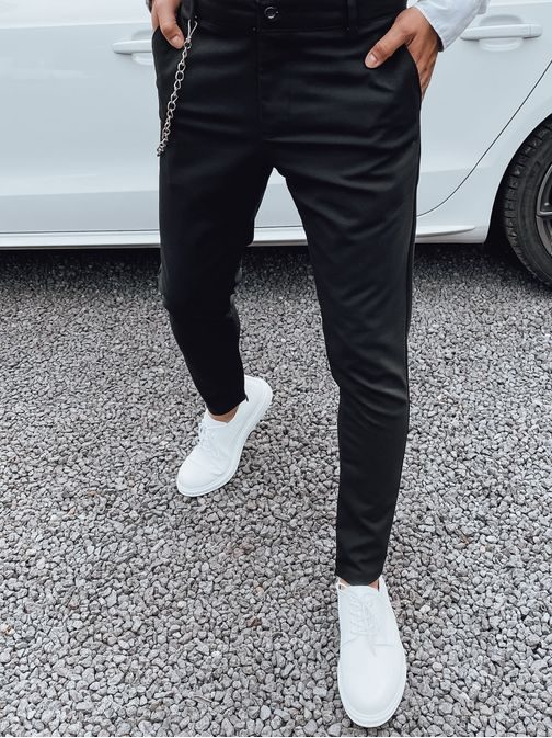 Slávnostné čierne nohavice pre pánov