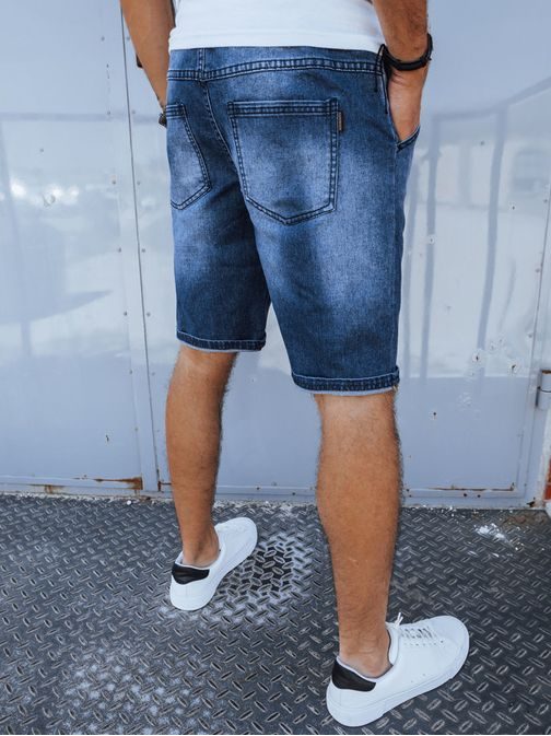 Moderné modré rifľové kraťasy