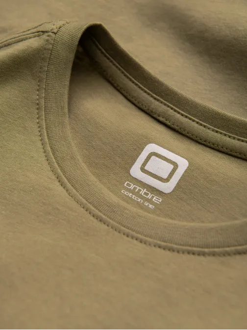 Originálne olivové tričko s auto-moto motívom V2-S1735