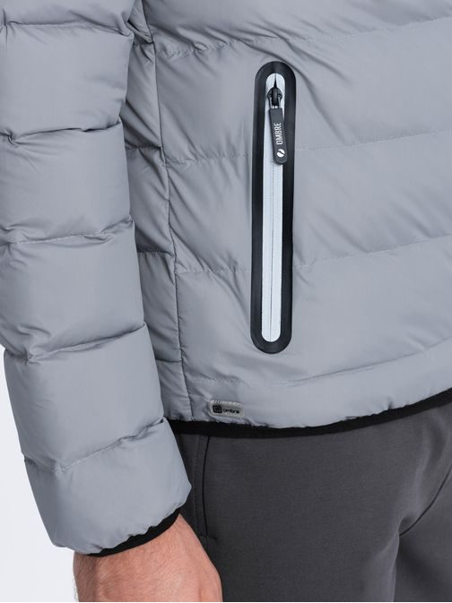 Jesenná šedá bunda C451