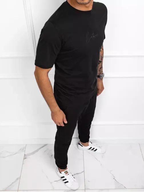 Čierne bavlnené tričko s nápisom Couture